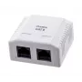 LANBERG Outlet Box RJ-45 Cat6 OU6-0002-W balta, 2 ligzdas, 30×54×57 mm