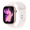 Apple Watch Series 11 GPS 46mm rozā zelta alumīnija korpuss ar Light Blush sporta siksniņu S/M