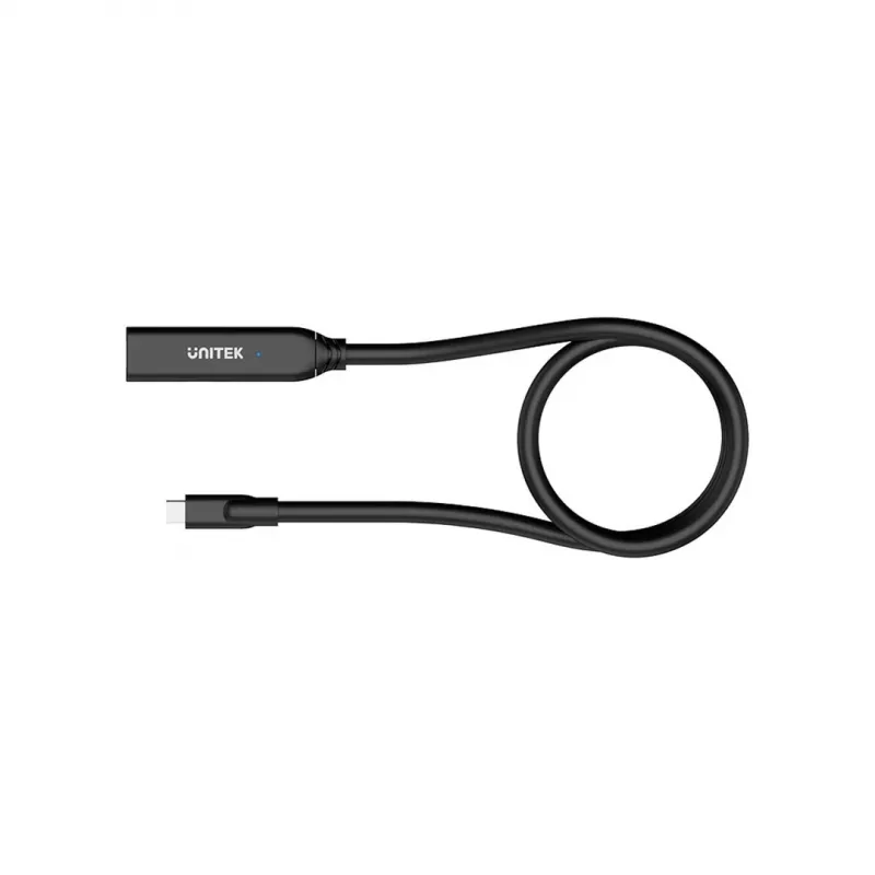 Paplašinātāja kabelis Unitek U1335ABK01 USB-C vīr. uz siev., 10 Gbps, 5 m, melns