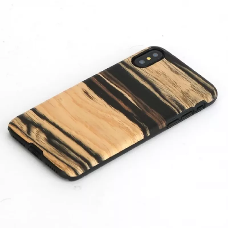 man and wood viedtālruņa maciņš iPhone X/XS — baltais melnkoks, melns