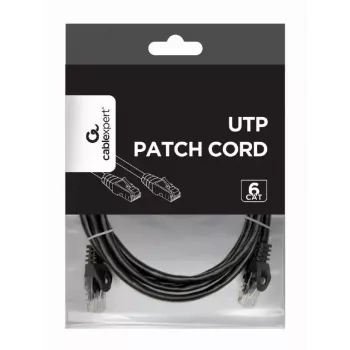 Tīkla kabelis Gembird PP6U-2M/BK RJ-45 Cat6 2m Melns