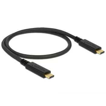 USB kabelis DeLOCK 83042 USB 3.2 Gen 2 0,5 m USB C melns