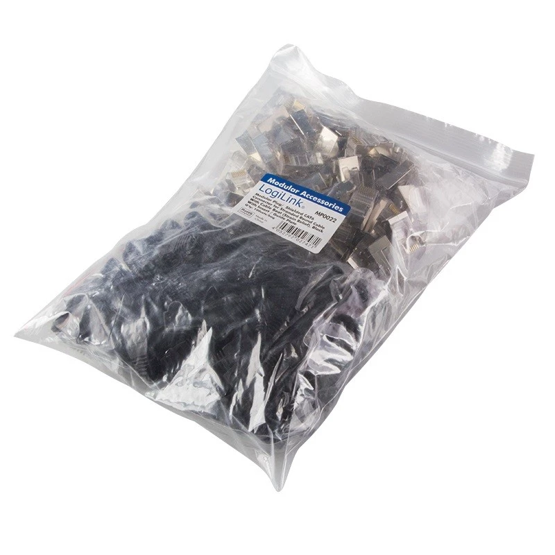 Vadu savienotājs RJ45 LogiLink MP0022 melns caurspīdīgs