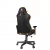 Spēļu krēsls GEMBIRD GC-SCORPION-04X melni oranžs, ergonomisks dizains, regulējama sēdpozīcija, augsta atzveltne
