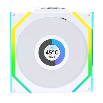 Ventilators Lian Li UNI FAN SL Wireless LCD 120 12 cm Balts 31 dB 51.45 cfm