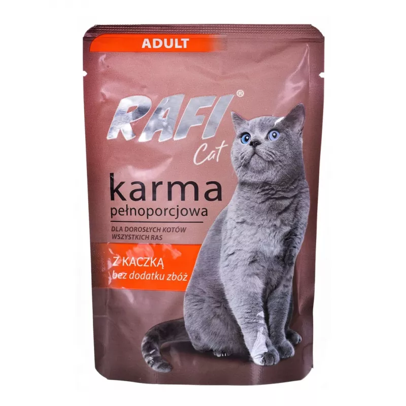 RAFI Cat Adult ar pīli - mitrā kaķu barība - 100g