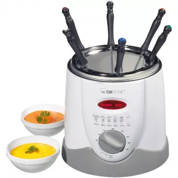 Clatronic FFR 2916 Viena 1 L Brīvi stāvoša 900 W Fritēze Pelēka, Balta