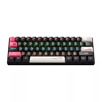 Vadu spēļu tastatūra Onikuma G55 melna QWERTY — kompakts izkārtojums, multivides taustiņi