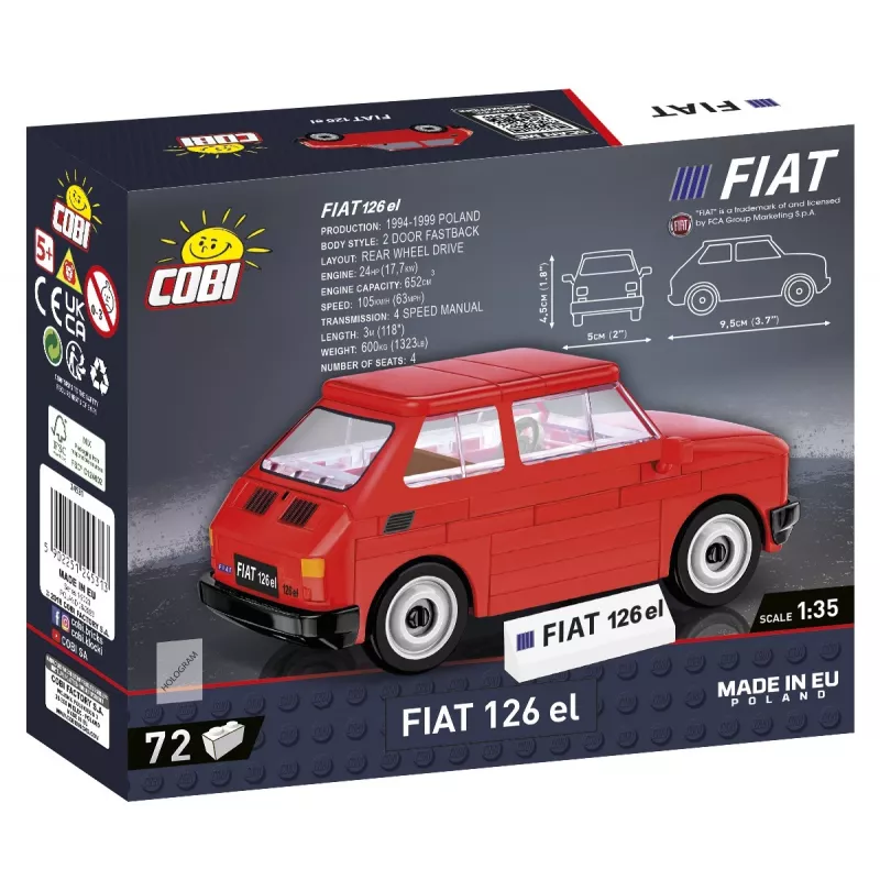 Rotaļu konstruktors Cobi Youngtimer Collection Fiat 126p el 24531 — 150 gabali