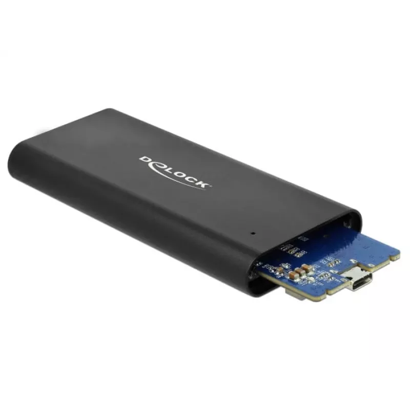 Delock - glabāšanas korpuss - M.2 - M.2 NVMe karte - USB 3.1 (Gen 2) - melns (42614)