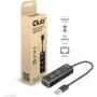 USB centrmezgls CLUB3D USB 3.2 Gen1 Type-A ar 3 portiem un Gigabit Ethernet