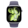 Apple Watch Series 11 GPS + Cellular 42mm sudraba alumīnija korpuss ar Purple Fog Sport siksniņu - M/L