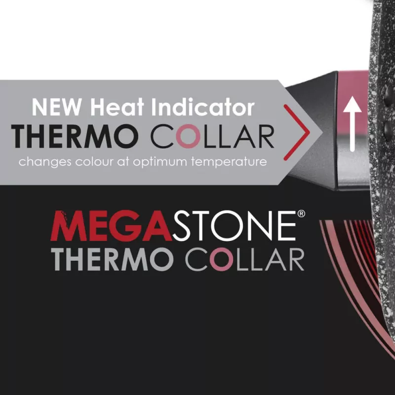 Grila panna Salter BW10702BRMFOB 28 cm Megastone ar Thermo Collar
