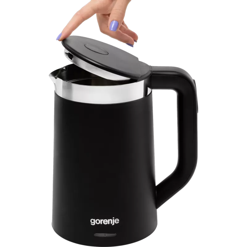 Gorenje K17TRDW elektriskā tējkanna 1,7 L 2200 W Melna