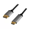 LogiLink CDA0107 video kabeļa adapteris 2 m DisplayPort HDMI Pelēks Melns