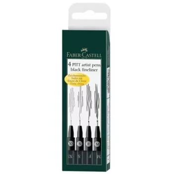 Fineliner Faber-Castell 167115 Multi Melns 4 gab.