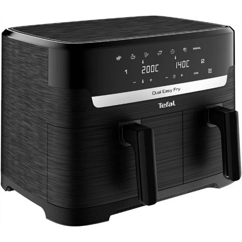 Tefal Easy Fry EY901N Double 8.3 L Stāvošs 2700 W Karstā gaisa fritieris Melns