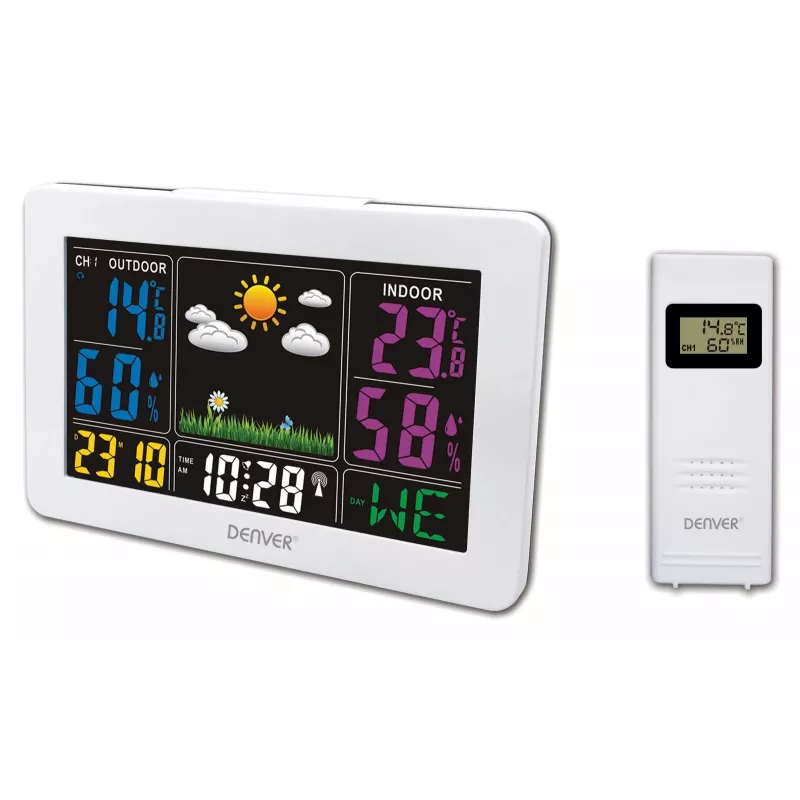 Digitālā meteoroloģiskā stacija Denver WS-540balta