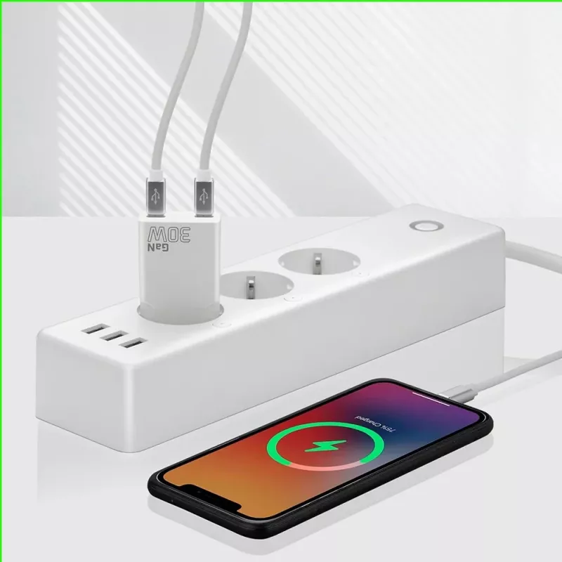 Barošanas adapteris everActive SC-385Q Super plāns QC 4 Fast Charging — USB ātrais lādētājs, kompakts dizains