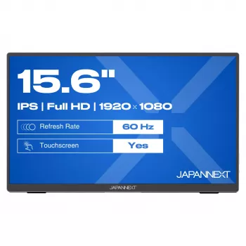 JAPANNEXT JN-MD-I156FHDR-T datora monitors 39,6 cm (15,6 collas) 1920 x 1080 pikseļi Full HD LED Skārienekrāns Pelēks