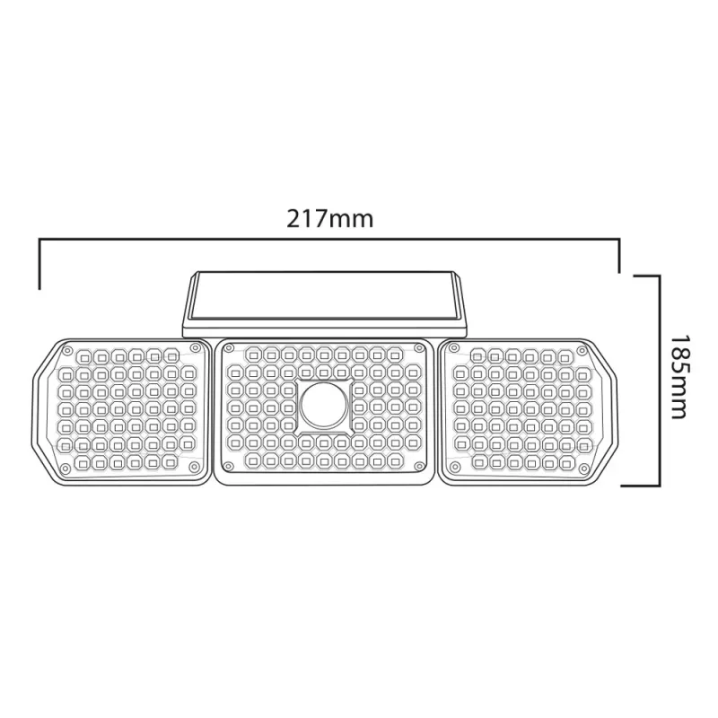 Maclean IP65 saules LED lampa ar kustības un krēslas sensoru IP65 4W 320lm 4000K Li-ion 1200 mAh 3 darbības režīmi prožektors drošībai dārzam ieejai HQ