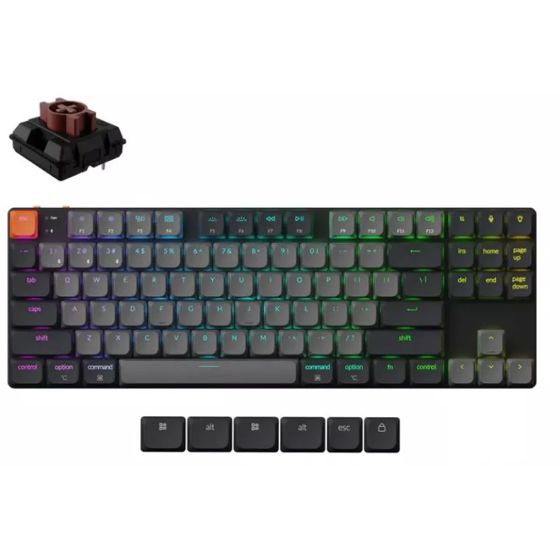 tastatūra Wrl K1 RGB/Melns K1X-H3 Keychron