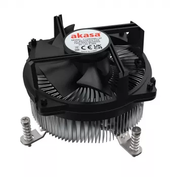 Akasa Intel LGA1700 procesora hibrīddzesētājs 9 cm Alumīnija, Melns 1 gab.