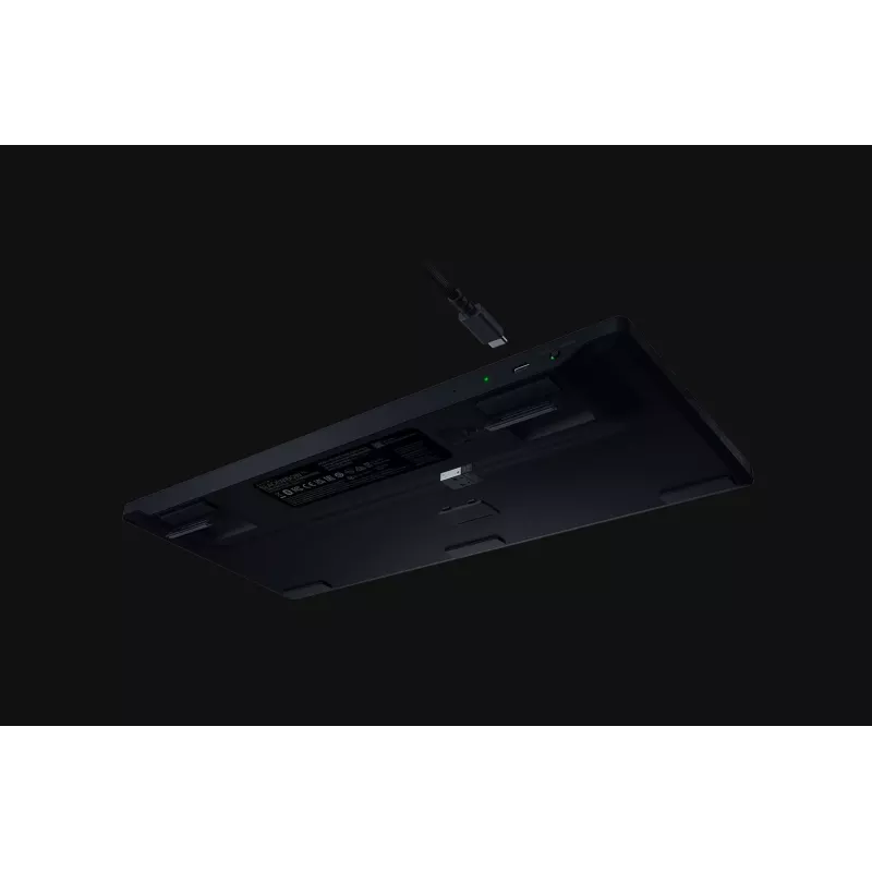 Razer MelnsWidow V4 Low-Profile Tenkeyless HyperSpeed tastatūra Spēlēm USB RF Wireless Bluetooth QWERTY US International Melna