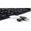 Silikona tastatūra USB+PS/2 melna