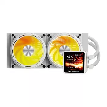 CPU ūdens dzesētājs Darkflash DE240 (balts) — 240 mm radiators, slēgta kontūra AIO