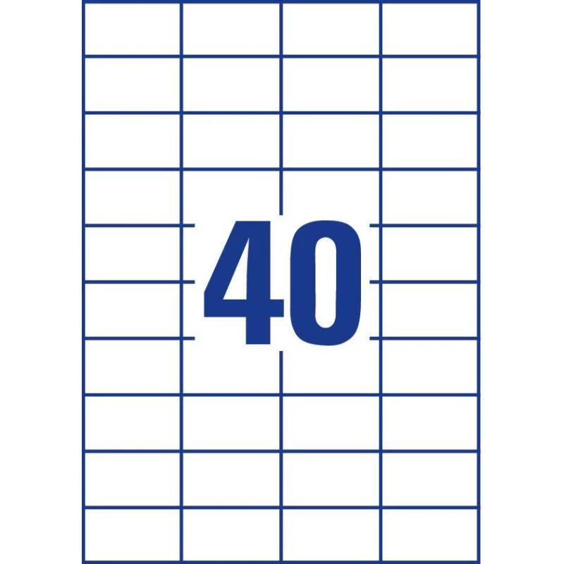 Avery Zweckform 3651 Universal Labels 52.5 X 29.7 Mm 100 Sheets Balts