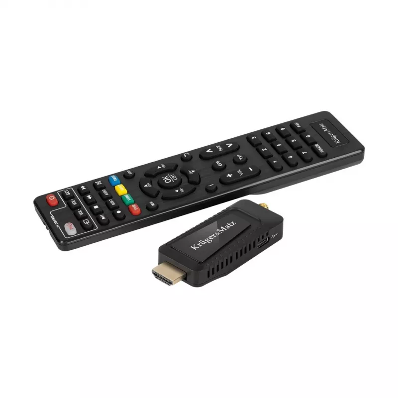 Mini DVB-T2 H.265 HEVC uztvērējs KRUGER & MATZ KM9998, 470–862 MHz, 1 uztvērējs, HDMI, USB, 720p