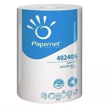 Papernet Special roku dvieļu ruļļi, papīrs, 2-slāņu, 60m, celuloze, balti (402406-1)