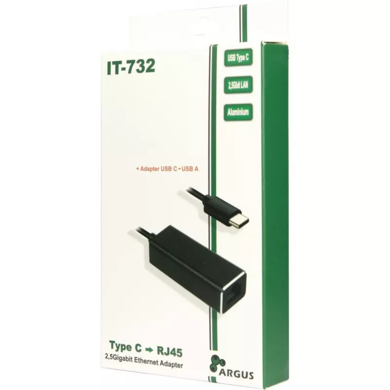 Ethernet adapteris Inter-Tech IT-732 2500 Mbit/s USB Type-C vadu
