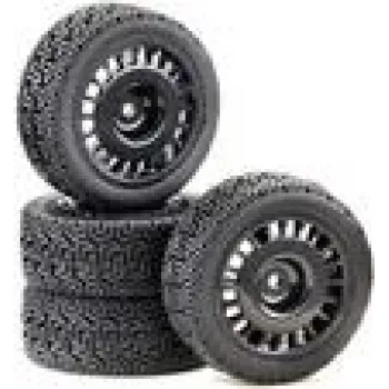 Absima 1 10 Rally Winded Complete Wheels Melns 4 gab. (2510061)
