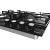 Gāzes plīts virsma Gorenje GT641KB, iebūvējama 60 cm, 4 gāzes zonas, rūdīts stikls, čuguna restes, grozāmie slēdži