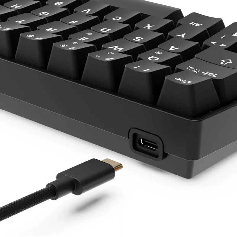 Klaviatūra Sharkoon 100065630 60% vadu USB QWERTZ vācu melna