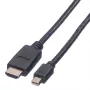 Mini DisplayPort kabelis VALUE Mini DP-HDTV M/M 2 m