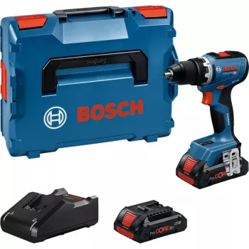 Bezvada urbjskrūvgriezis Bosch GSR 18V-65 ar 2x 4,0 Ah baterijām