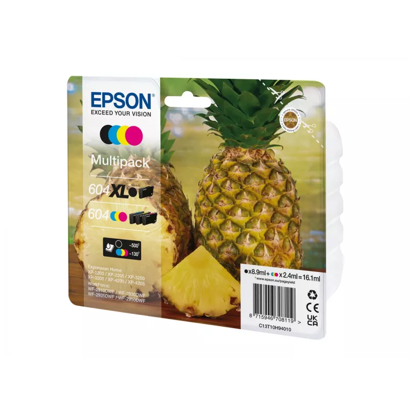 Epson 604XL tintes kasetne 4 gab. Oriģināls Augsta (XL) ietilpība Melna, Ciāna, Purpursarkana, Dzeltena