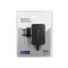 QOLTEC 51024 — Universāls iekštelpu maiņstrāvas lādētājs, 65W PD, 20V/3.25A, 1.2m kabelis, melns