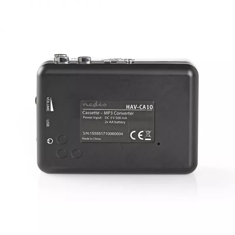 kasešu pārveidotājs Nedis ACGRU100GY USB / 3,5 mm USB/ar baterijām pelēks