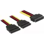 SATA kabelis DeLOCK 60174 0,15 m SATA 15-pin Melns