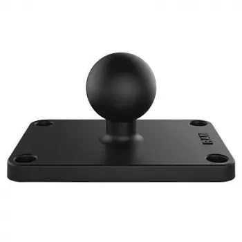 RAM Mounts lodveida pamatne 1,5 collas x 2,5 collas 4 caurumu raksts melna 95g