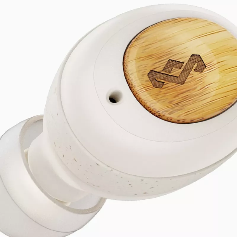 Marley Champion True Wireless austiņas ar iebūvētu mikrofonu, Bluetooth, krēmkrāsas