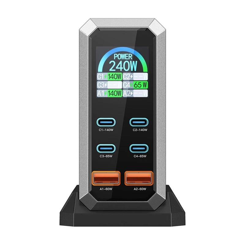 Blitzwolf BW-S31 2xUSB-A, 4xUSB-C, PD, 240W tīkla lādētājs
