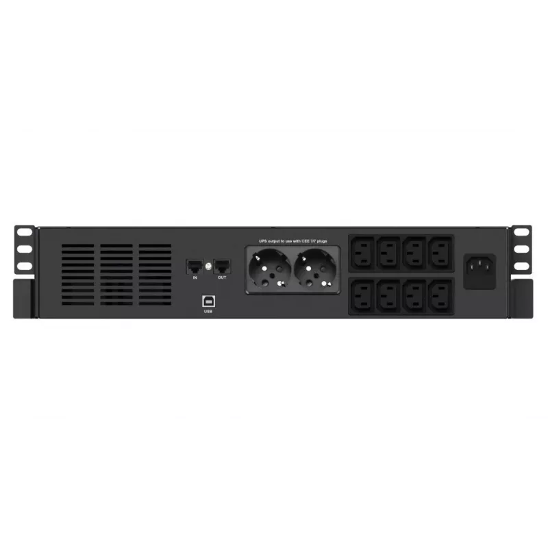 Nepārtrauktās barošanas avots UPS Infosec X4 1000 RM Plus 1 kVA 600 W 10 maiņstrāvas pieslēgvietas
