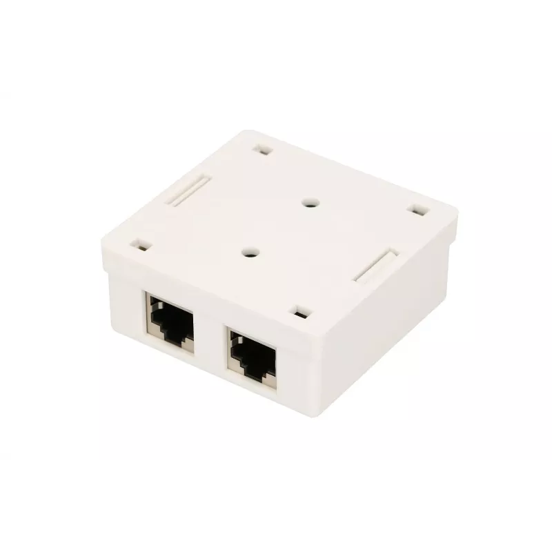 Virsmas stiprinājuma tīkla ligzda Extralink EX.9649 — 2x RJ45 Cat5e STP