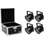 LED PAR gaisma EUROLITE PAR-56 QCL Short 4x ar EPS konteineru — 4-in-1 QCL gaismas diodes, PAR-56 formas faktors, kompakts īss korpuss