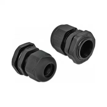 Kabeļu blīvslēgs DeLOCK 60218 melna plastmasa 10 gab.